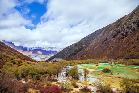 色彩-风光-山水-黄龙-四川阿坝 图片素材