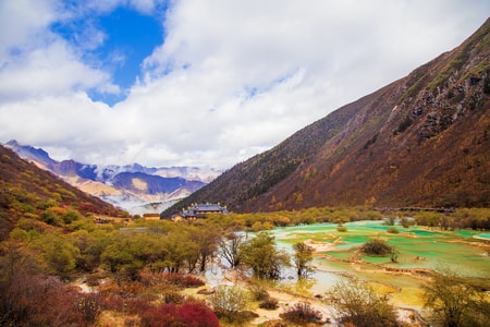 风光-秋色-黄龙-风景-山 图片素材
