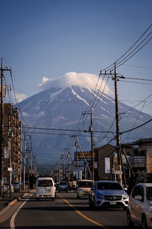 旅行-纪实-夕阳-富士山-日本 图片素材