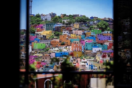 旅行-墨西哥-色彩-小城-房屋 图片素材