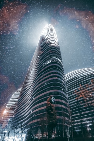 你好2020-ins风-雪-建筑-喷泉 图片素材