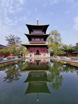 风光-倒影-古建筑-房屋-楼阁 图片素材