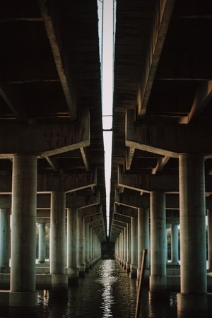 风景-视觉-建筑-桥底-河 图片素材