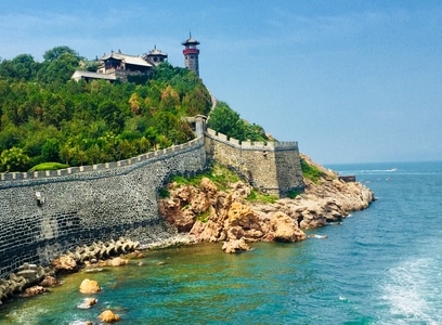 风景-蓬莱-风景-城墙-树木 图片素材