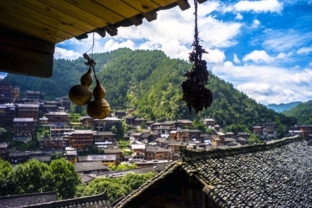 你好秋天-人文纪实-风光-风景-苗寨 图片素材