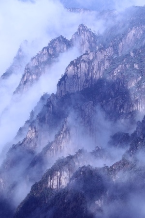 黄山-雪-雾-云-山峰 图片素材