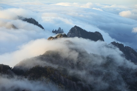 黄山-云海-火山-自然-风光 图片素材