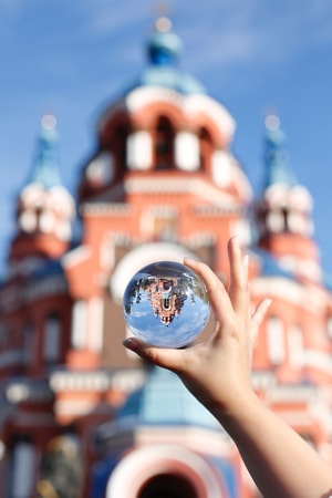 风光-旅行-城市-玻璃球-球体 图片素材
