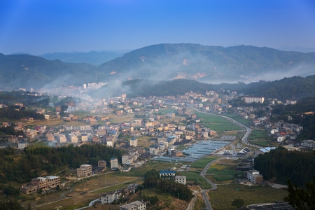 福建-永安-洋头村-旅行-安贞堡 图片素材