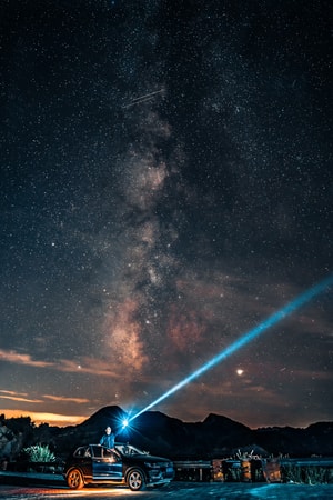 星空-北京-索尼-途锐-大众 图片素材