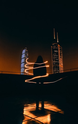 旅行-光影-风光-夜景-光绘 图片素材