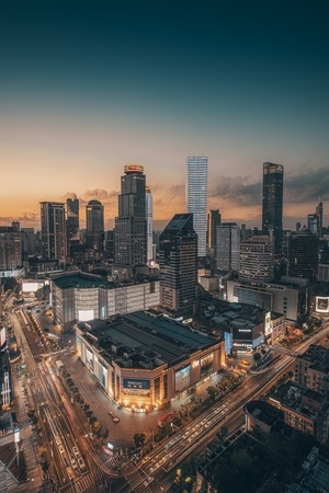 城市-市中心-南京-新街口-商业 图片素材