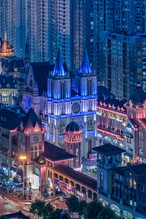 城市-建筑-夜景-风光-城市 图片素材