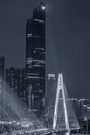 城市-建筑-桥梁-夜景-城市 图片素材