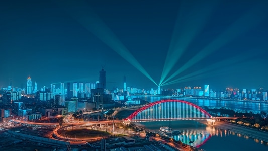 城市-建筑-夜景-桥梁-风光 图片素材