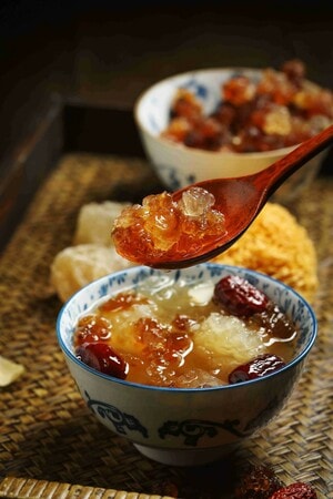 静物摄影-美食-夏季食品-美食摄影-桃胶 图片素材
