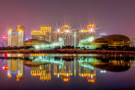 色彩-菜刀摄影-城市-郑州-夜景 图片素材