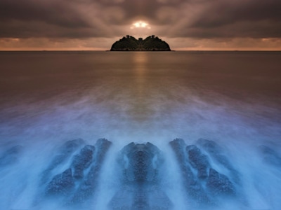 大海-礁石-日出-浪-海洋 图片素材