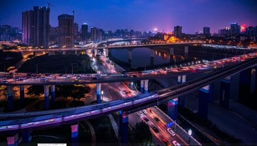 流光溢彩-你好2020-城市之间-城市-城市风光 图片素材