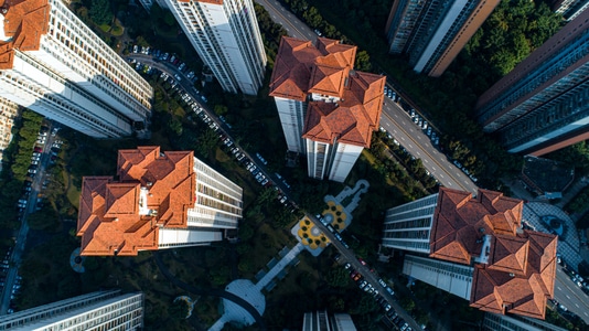 你好2020-阳光-流光溢彩-城市之间-城市 图片素材