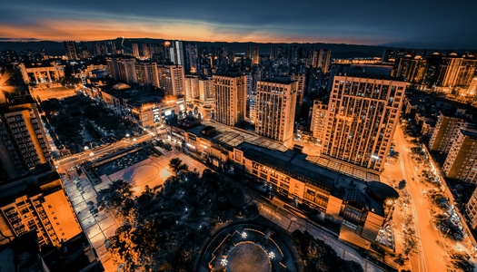 你好2020-流光溢彩-城市之间-城市-城市风光 图片素材