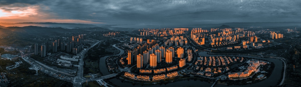 你好2020-阳光-流光溢彩-城市之间-城市 图片素材