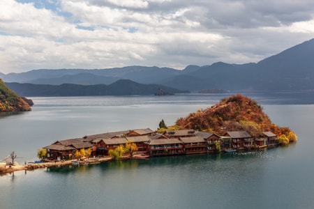 泸沽湖-里格半岛-风景-风光-自然 图片素材