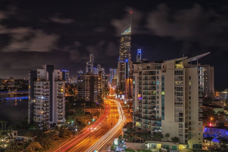 澳洲-夜景-黄金海岸-黄金海岸-城市风光 图片素材