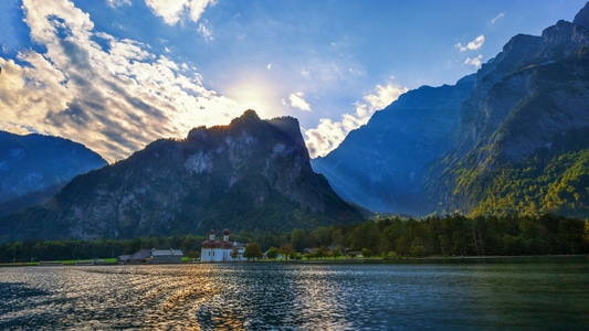 风景片-德国-国王湖-自然-风光 图片素材