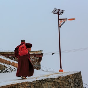 旅行-风光-川西风光-雪景-塔公草原 图片素材