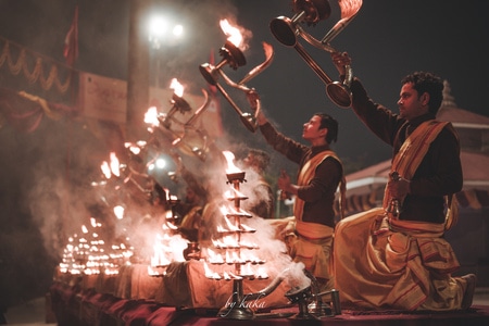 恒河-瓦拉纳西-夜祭-夜祭-祭祀 图片素材