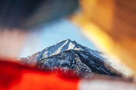 雪山-巴朗山-经幡-火山-雪山 图片素材