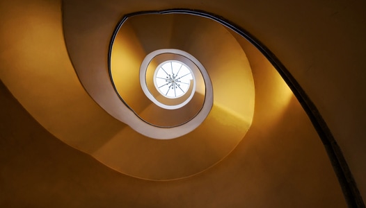 螺旋同心圆-建筑-光-建筑-旋梯 图片素材