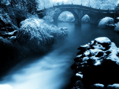 蓝-色彩-旅行-雪-光影 图片素材