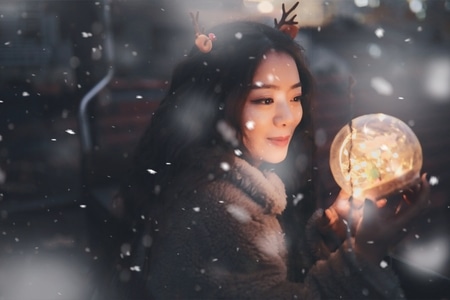 夏弃疾-人像-圣诞-女人-美女 图片素材