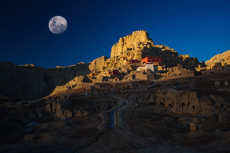 旅拍-风景-西藏-古格-日出 图片素材