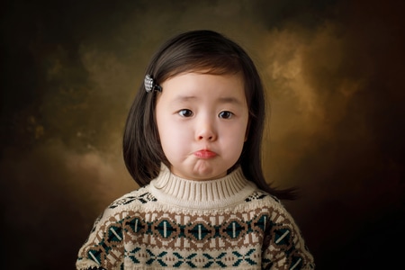 儿童-儿童写真-写真-油画-女孩 图片素材