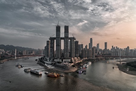 朝天门-莱福士-现代建筑-勒是雾都-城市 图片素材