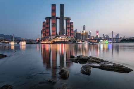 城市-风景-夜景-水域-江滩 图片素材