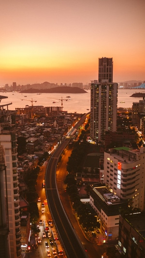 看你的城市-城市-夜幕-夜景-大厦 图片素材