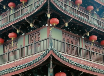 阁楼一角-古色古香-建筑-屋檐-古楼 图片素材