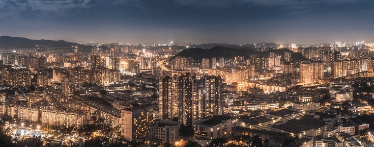 深圳-城市-夜景-灯光-灿烂 图片素材