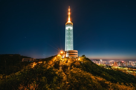 夜色-大连-索尼-大连广播电视塔-风光 图片素材