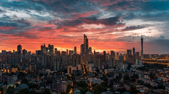 夜幕-色彩-风光-夜景-广州中轴 图片素材