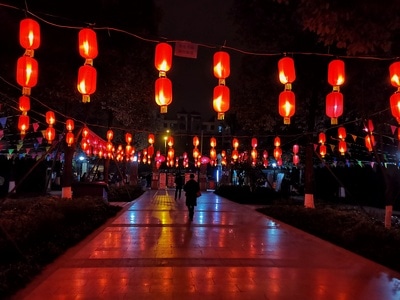 你好2020-随拍-夜景-灯笼-夜色 图片素材