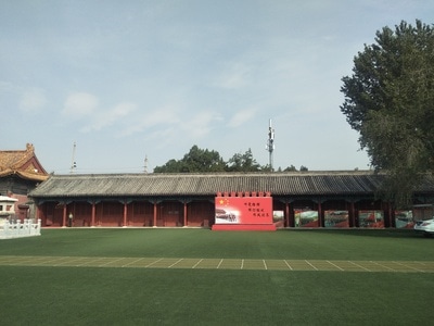 闲拍-旅行-草地-草坪-建筑 图片素材