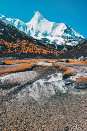 雪山-你好2020-稻城亚丁-风景-山 图片素材
