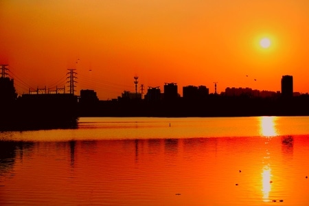 公园-秋日物语-太阳-傍晚-风景 图片素材