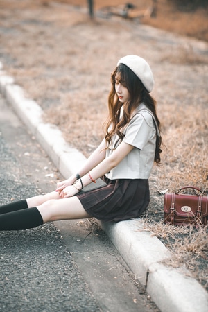 人像-美女-学生-写真-学生妹 图片素材