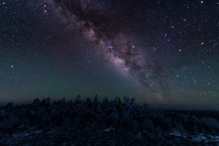 川西藏区-人文-星星-星空-夜色 图片素材